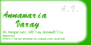 annamaria varay business card